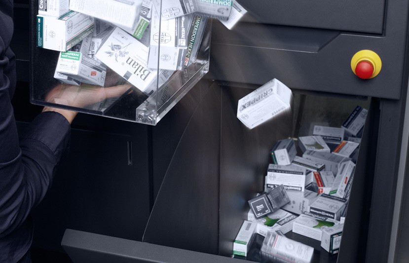 BD Rowa ProLog enables fully automatic storage of packages in pharmacies.