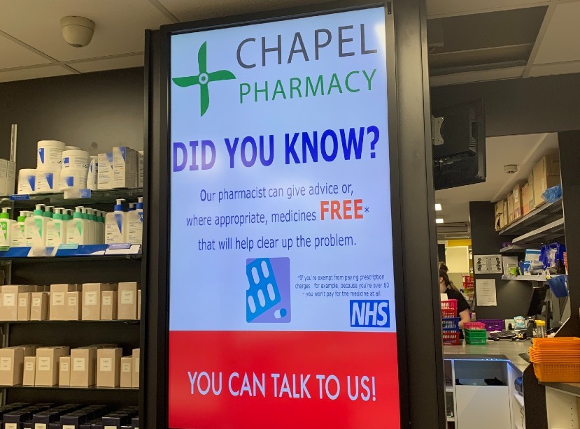 BD Rowa in the Chapel Pharmacy, UK