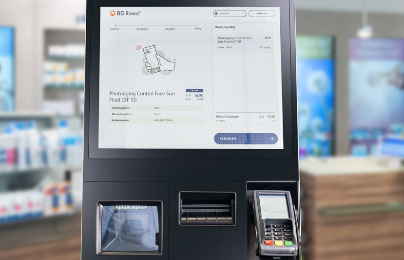 BD Rowa Self-Checkout enables independent payment in pharmacies.